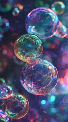 fantasy magical bubble art, epic colors