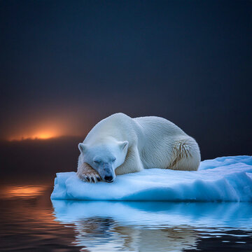 destrucción de hábitat del oso polar por el cambio climático