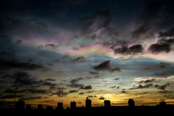 Nacreous clouds - also known as Rainbow clouds or Mother-of-Pearl clouds - are a rare type of cloud...