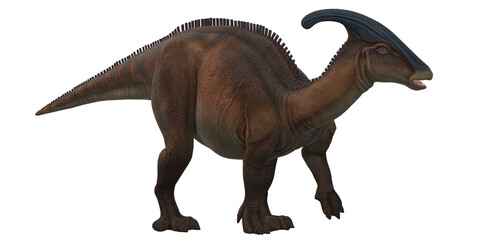 Parasaurolophus on a Transparent Background