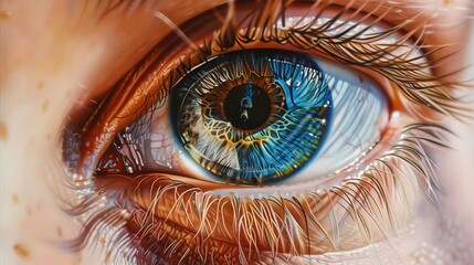 Windows to the Soul: Depict the depth and complexity of the human eye, reflecting emotion, vision, and perception.