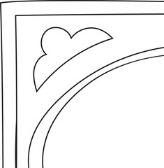 Hand drawn vintage frame transparent background.
