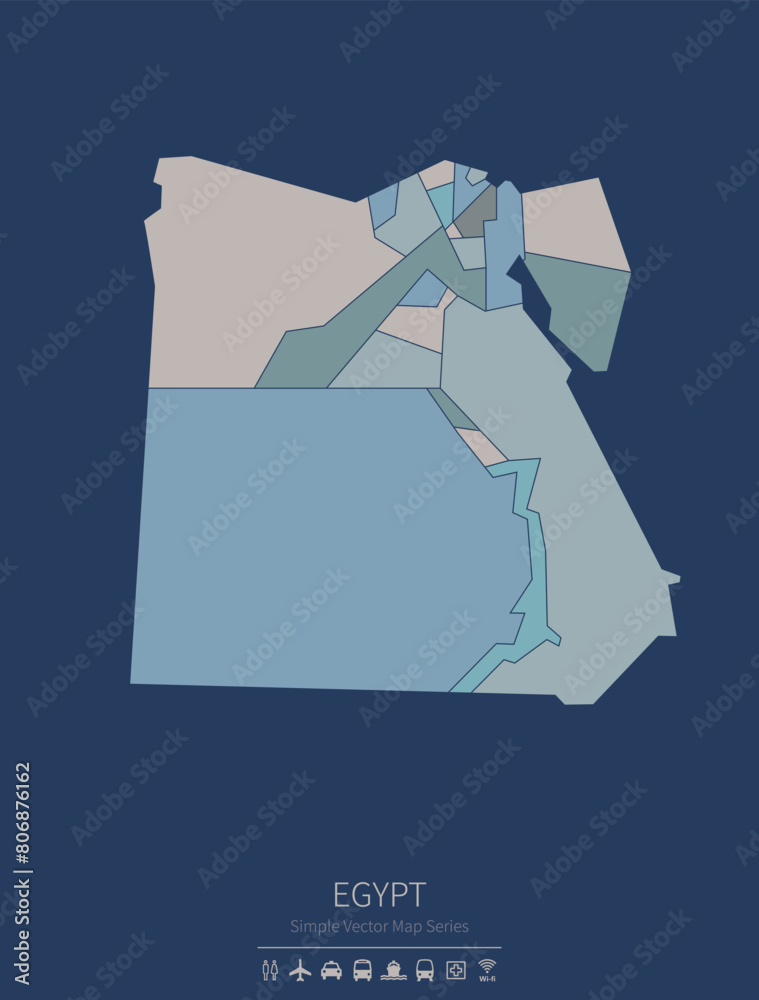 Poster Egypt map.
a simple map of the country.
