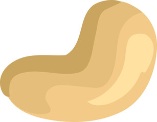 Cartoon cashew nut transparent background.
