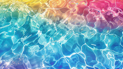 Vibrant Multicolor Pool Water Reflections