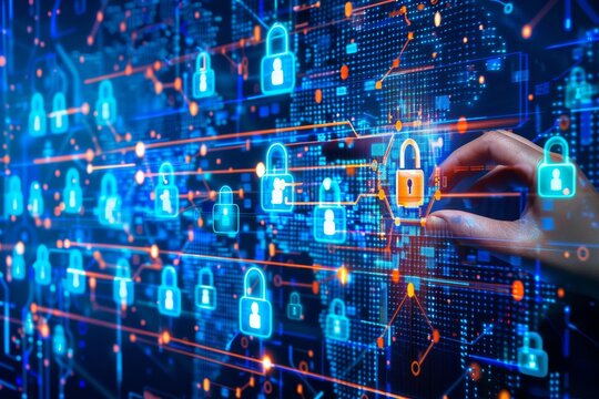 Implement robust network protection in businesses using HTTPS and padlock, securing data privacy with API and OAuth against malware threats.