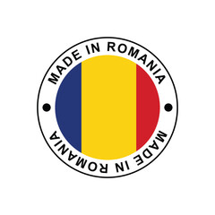 Fototapeta premium Made in Romania Stamp Vector template on white background