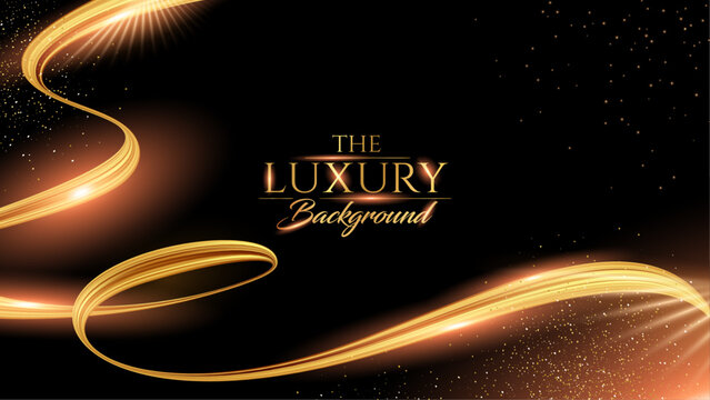 Black and Gold Luxury Background. Modern Classic Premium Design Template. Beautiful Marriage Invitation. Celebration Artwork for Business and Event occasion. Elegant Looking Creative Design Template.