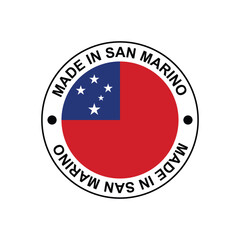 Made in San Marino Stamp Vector template on white background