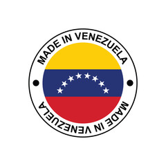 Made in Venezuela Stamp Vector template on white background