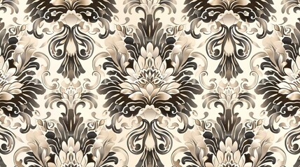 Damask pattern wallpaper