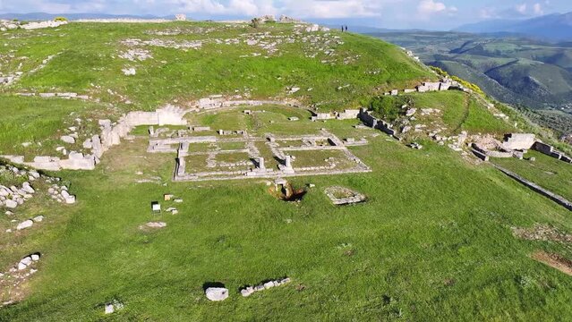 Albania Bylis archaeological park ruins of stone ancient stone