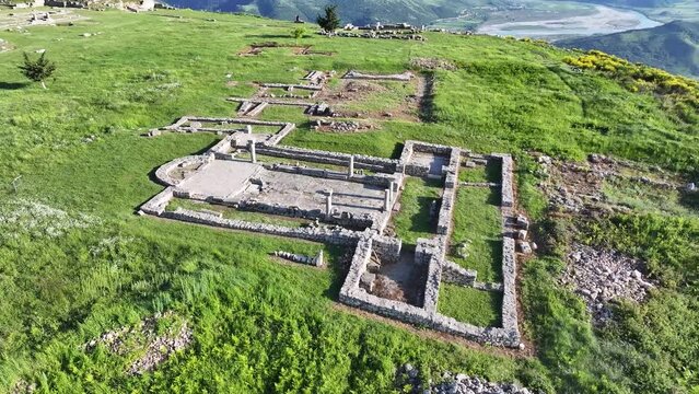 Albania Bylis archaeological park ruins of stone ancient stone