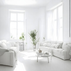 living room interior, Created using generative AI.