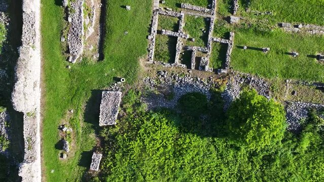 Albania Bylis archaeological park ruins of stone ancient stone