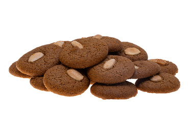 cookies with almonds isolated
