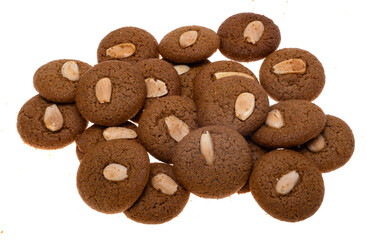 cookies with almonds isolated
