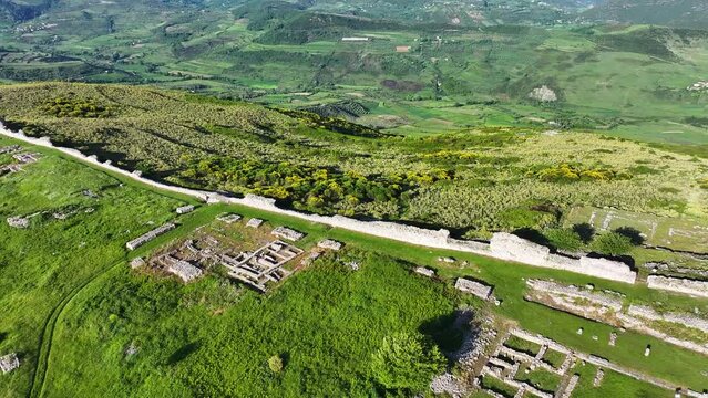 Albania Bylis archaeological park ruins of stone ancient stone