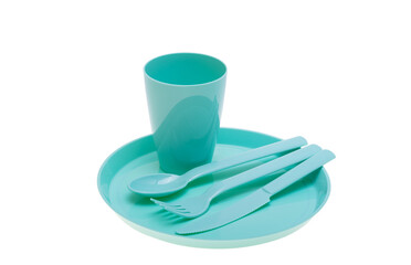 picnic utensils isolated