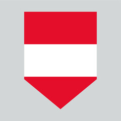 Austria Flag in Shield Shape Frame