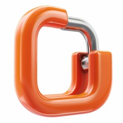 Clamp icon, 3D render, white background, generative AI