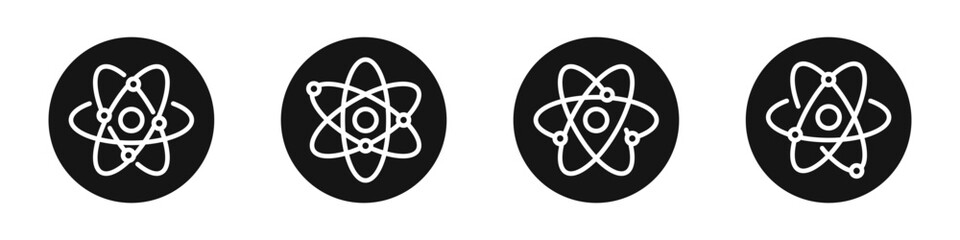 Atom icon. Atom icon set. Atomic Symbols. Atom vector