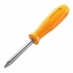 Fototapeta premium cute Screwdriver icon, 3D render, white background, generative AI