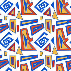seamless geometric colorful pattern