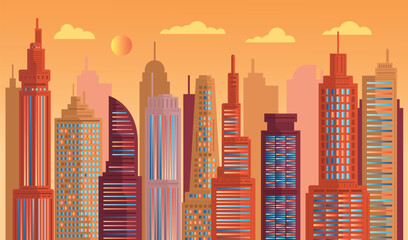 Urban city - background for video conferencing