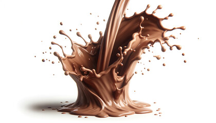 Fototapeta premium Chocolate milk splashy