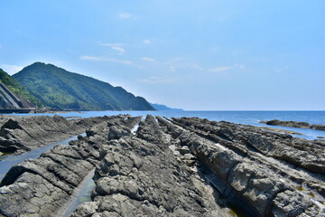 小伊津海岸の洗濯岩　島根　洗濯岩　小伊津海岸