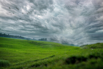 Fototapeta premium clouds over mountain