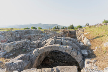 Albania Bylis archaeological park ruins of stone