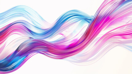 Fototapeta premium Silky abstract waves flowing with gradient colors evoke calmness and digital fluidity.