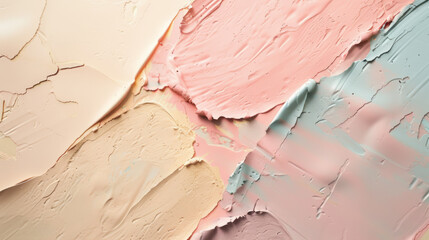 Abstract texture of multicolored creamy smears.