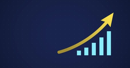 business graph showing growth with arrow