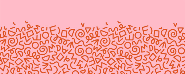 Hand drawn abstract seamless pattern, doodle background, simple style - great for textiles, banners, wallpapers, wrapping - vector design