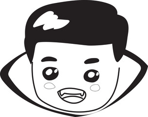 Hand drawn vampire transparent background.
