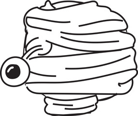 Hand drawn mummy transparent background.
