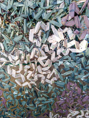 Military camouflage mesh net. Hand woven camouflage net. Netting. Army military weathered masking. Mask net tarp. Protective khaki disguise surface. War