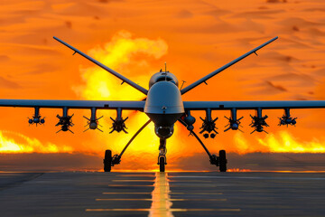 A modern drone in military operations