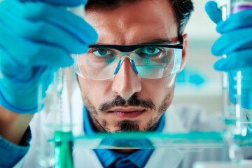 Work in bio laboratory. The concept of modern bio technologies