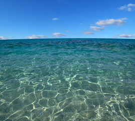 Blue sea water surface