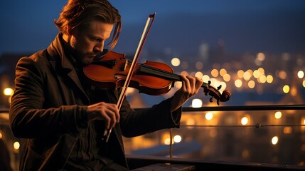 Fototapeta premium musician playing the violin