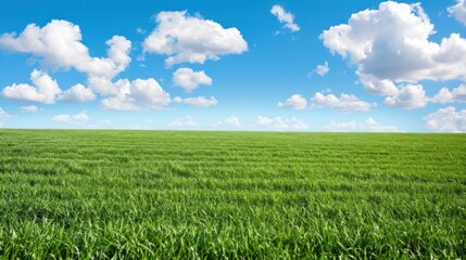 Lush green meadow background, sunny weather