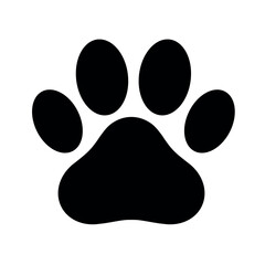 cat paw icon print vector silhouette logo - kitten footprint © Numrah