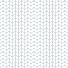 Vector knitted seamless pattern. Grey knit texture. Knitted wool fabric texture for background, wrapping paper, textile design, decoration
