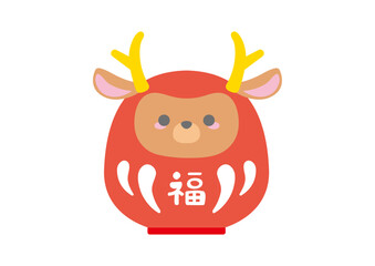 動物だるま　シカ