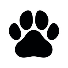dog paw icon print vector silhouette logo - puppy footprint © Numrah
