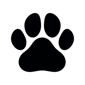 recommend clip art: dog paw icon print vector silhouette logo - puppy footprint